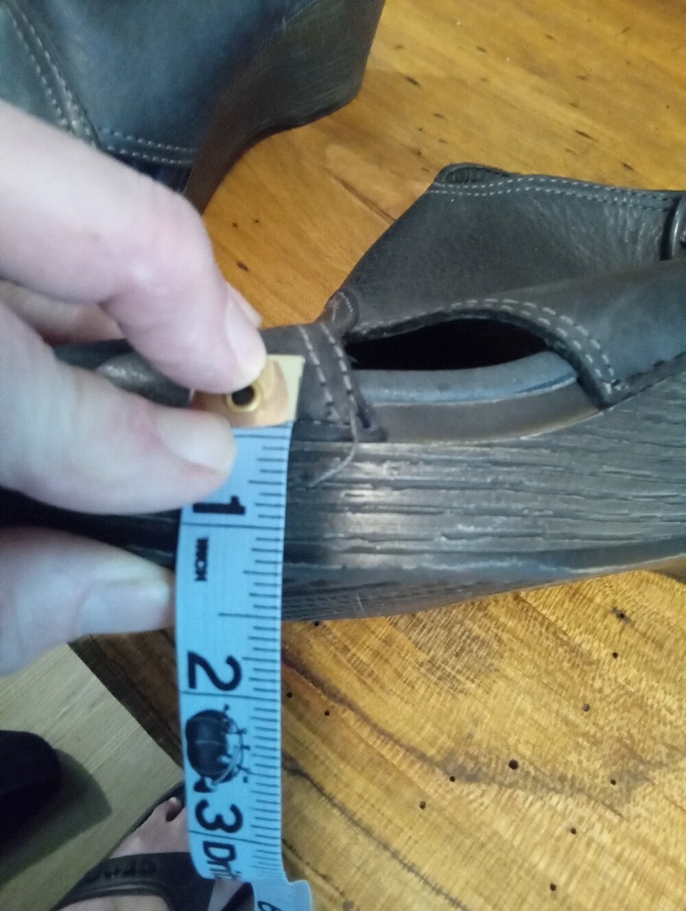 Dansko Vanda Size 37 (7-7.5) Black Leather Peep-Toe Wedge Slingbacks 3" Heel - Picture 7 of 13